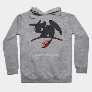 Dragon Toothless 3d How to train your dragon, chibi night fury, night light Hoodie